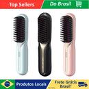 Mini escova alisadora de cabelo portátil sem fio USB