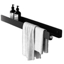 Organizador de banheiro em liga de alumínio com suporte para toalhas e espelho, sem necessidade de furar a parede, prateleira para armazenamento em lavabo e bancada.