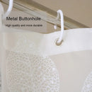 Cortina de chuveiro para banheiro em PEVA impermeável e espessa com ganchos, ilhós de metal à prova de ferrugem e estampa de folhas.