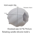 Molde de silicone 3D giratório para vela pilar, molde geométrico ondulado para cera de vela, molde para sabonete de arte abstrata DIY, molde de gesso para artesanato doméstico.