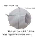 Molde de silicone 3D giratório para vela pilar, molde geométrico ondulado para cera de vela, molde para sabonete de arte abstrata DIY, molde de gesso para artesanato doméstico.