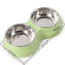 Tigela dupla para animais de estimação, comedouro e bebedouro para cães, em aço inoxidável, ideal para alimentar gatos e filhotes. Acessórios para cães de pequeno porte.