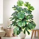 Planta artificial Monstera deliciosa (Pothos, Alocasia) de 103 cm com folhas, ideal para decoração festiva de casa e escritório.