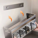 Novo suporte de parede para temperos de cozinha, organizador de condimentos, sem necessidade de furos.