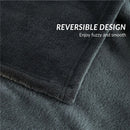 Manta de flanela macia e quente para primavera/inverno, ideal para sofá ou cama, em cores sólidas como azul e preto, feita de fleece coral.