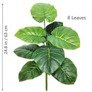 Planta artificial Monstera deliciosa (Pothos, Alocasia) de 103 cm com folhas, ideal para decoração festiva de casa e escritório.