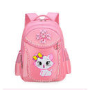 Mochila Infantil Rosa com Gatinho Fofo para Escola Infantil, Mochila Impermeável para Meninas, Estudantes e Adolescentes.