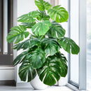 Planta artificial Monstera deliciosa (Pothos, Alocasia) de 103 cm com folhas, ideal para decoração festiva de casa e escritório.