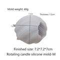 Molde de silicone 3D giratório para vela pilar, molde geométrico ondulado para cera de vela, molde para sabonete de arte abstrata DIY, molde de gesso para artesanato doméstico.