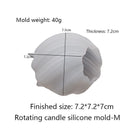 Molde de silicone 3D giratório para vela pilar, molde geométrico ondulado para cera de vela, molde para sabonete de arte abstrata DIY, molde de gesso para artesanato doméstico.