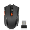 Mouse sem fio 2.4G 1600DPI, mouse óptico gamer para computador, 6 botões, com receptor USB para acessórios de PC e laptop.