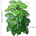 Planta artificial Monstera deliciosa (Pothos, Alocasia) de 103 cm com folhas, ideal para decoração festiva de casa e escritório.