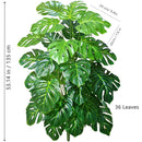 Planta artificial Monstera deliciosa (Pothos, Alocasia) de 103 cm com folhas, ideal para decoração festiva de casa e escritório.