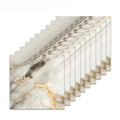 Conjunto de 10 adesivos de azulejo cerâmico 3D impermeáveis, imitação de mármore, autoadesivos para parede e piso, ideais para decoração e reforma residencial.