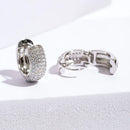 Brincos de argola luxuosos com zircônias cravejadas, unissex, estilo hip hop, para festas, acessórios de noivado e casamento, perfeitos para presentear.