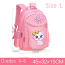 Mochila Infantil Rosa com Gatinho Fofo para Escola Infantil, Mochila Impermeável para Meninas, Estudantes e Adolescentes.