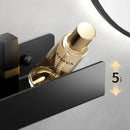 Organizador de banheiro em liga de alumínio com suporte para toalhas e espelho, sem necessidade de furar a parede, prateleira para armazenamento em lavabo e bancada.