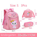 Mochila Infantil Rosa com Gatinho Fofo para Escola Infantil, Mochila Impermeável para Meninas, Estudantes e Adolescentes.