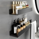 Organizador de banheiro em liga de alumínio com suporte para toalhas e espelho, sem necessidade de furar a parede, prateleira para armazenamento em lavabo e bancada.