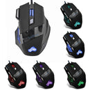 Mouse Gamer USB com Fio, 7 Botões, Retroiluminação, Ergonômico, 5500 DPI, Ajuste de DPI, Óptico, para PC Gamer e Computador Desktop.