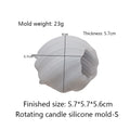 Molde de silicone 3D giratório para vela pilar, molde geométrico ondulado para cera de vela, molde para sabonete de arte abstrata DIY, molde de gesso para artesanato doméstico.