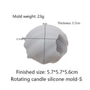 Molde de silicone 3D giratório para vela pilar, molde geométrico ondulado para cera de vela, molde para sabonete de arte abstrata DIY, molde de gesso para artesanato doméstico.