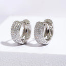 Brincos de argola luxuosos com zircônias cravejadas, unissex, estilo hip hop, para festas, acessórios de noivado e casamento, perfeitos para presentear.