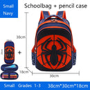 Mochila e estojo de aranha para escola infantil, ideal para meninos do ensino fundamental. Mochila impermeável com estampa de aranha.