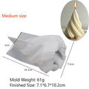 Molde de silicone 3D giratório para vela pilar, molde geométrico ondulado para cera de vela, molde para sabonete de arte abstrata DIY, molde de gesso para artesanato doméstico.