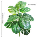 Planta artificial Monstera deliciosa (Pothos, Alocasia) de 103 cm com folhas, ideal para decoração festiva de casa e escritório.