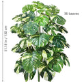 Planta artificial Monstera deliciosa (Pothos, Alocasia) de 103 cm com folhas, ideal para decoração festiva de casa e escritório.