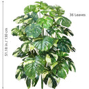 Planta artificial Monstera deliciosa (Pothos, Alocasia) de 103 cm com folhas, ideal para decoração festiva de casa e escritório.