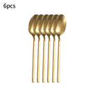 Conjunto de talheres de aço inoxidável 6/30 peças, incluindo faca de bife de alta qualidade, garfo e colher de sobremesa, ideal para banquetes em restaurantes e festas.