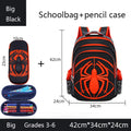 Mochila e estojo de aranha para escola infantil, ideal para meninos do ensino fundamental. Mochila impermeável com estampa de aranha.