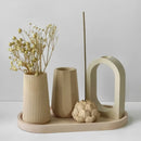 Molde de silicone para vaso redondo listrado, molde para fundição de gesso, resina epóxi, pote de vela, molde cilíndrico para decoração de casa, caixa de armazenamento DIY, artesanato.