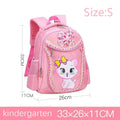 Mochila Infantil Rosa com Gatinho Fofo para Escola Infantil, Mochila Impermeável para Meninas, Estudantes e Adolescentes.