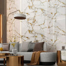 Conjunto de 10 adesivos de azulejo cerâmico 3D impermeáveis, imitação de mármore, autoadesivos para parede e piso, ideais para decoração e reforma residencial.