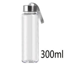 Garrafa de água transparente de plástico, 300/400/500ml, copo portátil para beber água, ideal para esportes, chá e café, garrafa de água infantil para escola.