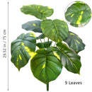 Planta artificial Monstera deliciosa (Pothos, Alocasia) de 103 cm com folhas, ideal para decoração festiva de casa e escritório.