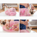 Saco de Banho para Gato em Malha Ajustável, Antirrisco e Antimordidas, para Cães e Gatos, Cortar Unhas, Injeção, Exame, Lavagem, Limpeza, Restrições e Massagem para Pets.