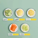 Cortador de Legumes Doméstico, Fatiador de Batatas, Ralador Multifuncional de Frutas, Fatiador Julienne com Cabo – Utensílios de Cozinha