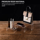 Suporte de acrílico transparente em formato de U, leve, para vitrines, balcões, cosméticos, sobremesas e outros itens (3/6/9 peças).