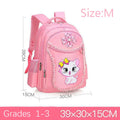 Mochila Infantil Rosa com Gatinho Fofo para Escola Infantil, Mochila Impermeável para Meninas, Estudantes e Adolescentes.