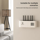 Suporte de parede para roteador Wi-Fi sem fio, caixa de armazenamento em plástico ABS, organizador de cabos e tomadas para sala de estar.