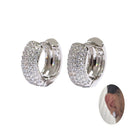 Brincos de argola luxuosos com zircônias cravejadas, unissex, estilo hip hop, para festas, acessórios de noivado e casamento, perfeitos para presentear.