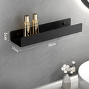 Organizador de banheiro em liga de alumínio com suporte para toalhas e espelho, sem necessidade de furar a parede, prateleira para armazenamento em lavabo e bancada.