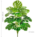 Planta artificial Monstera deliciosa (Pothos, Alocasia) de 103 cm com folhas, ideal para decoração festiva de casa e escritório.
