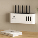 Suporte de parede para roteador Wi-Fi sem fio, caixa de armazenamento em plástico ABS, organizador de cabos e tomadas para sala de estar.