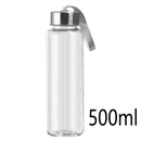 Garrafa de água transparente de plástico, 300/400/500ml, copo portátil para beber água, ideal para esportes, chá e café, garrafa de água infantil para escola.