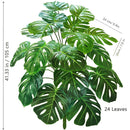 Planta artificial Monstera deliciosa (Pothos, Alocasia) de 103 cm com folhas, ideal para decoração festiva de casa e escritório.